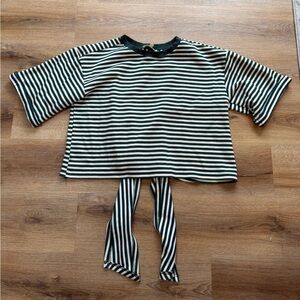 Striped green and White Shirt